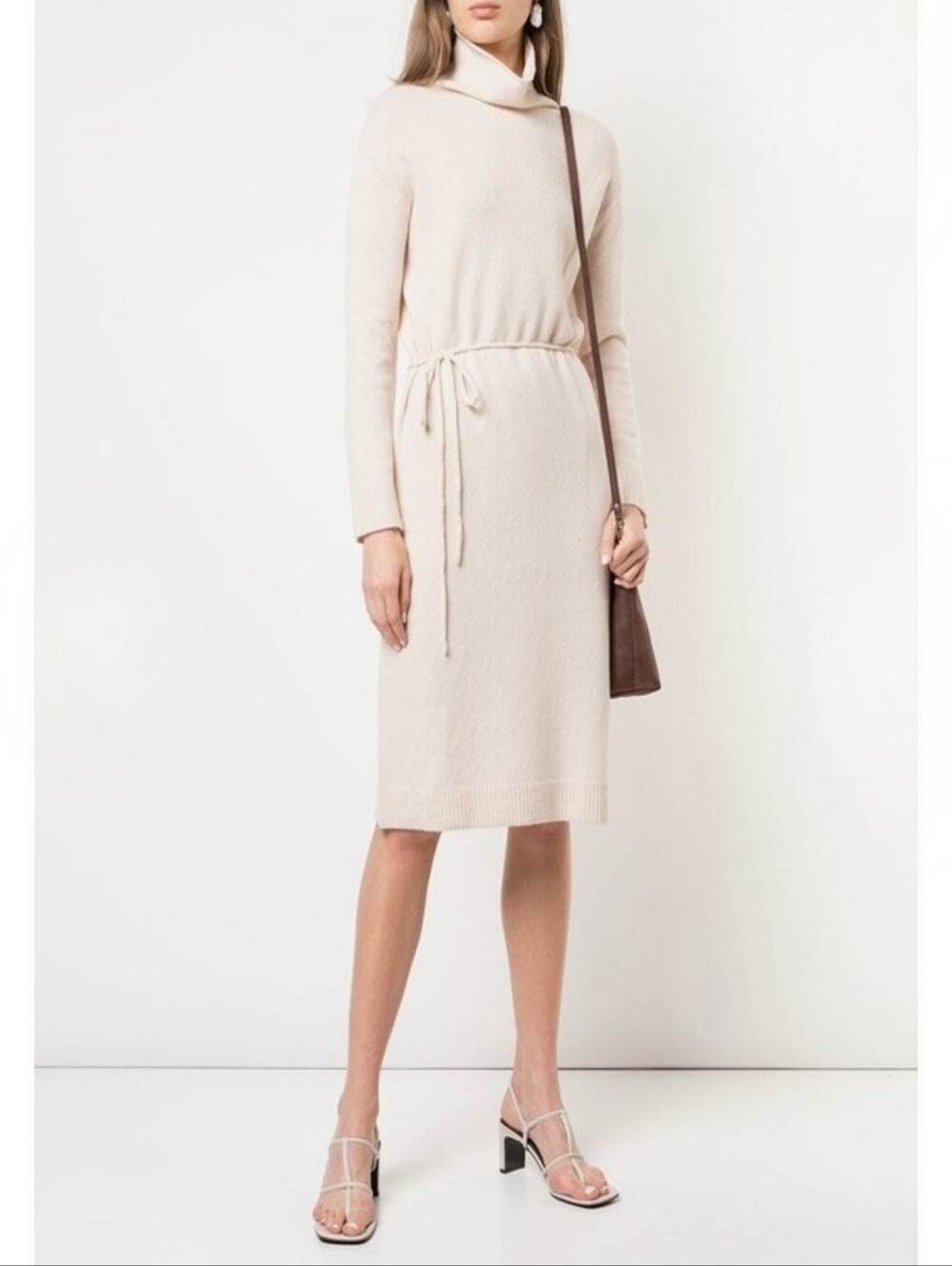 NWT VINCE | $445 Turtleneck Cashmere-Blend Midi Dress - Picture 2 of 9